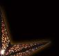Preview: Baby Kala Black / Copperglitter - Foldable glowing Paperstar with 5 points, 40 cm